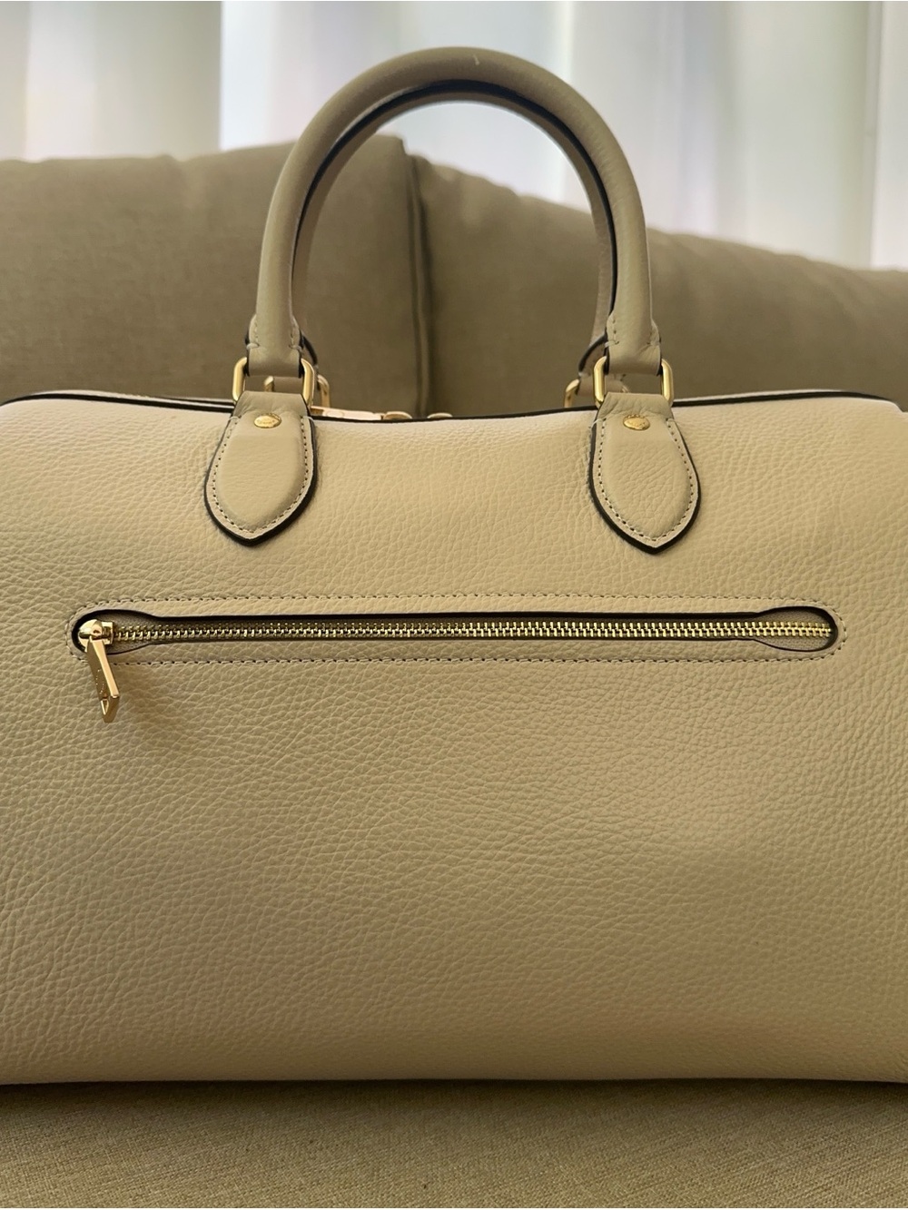 Rowan Large Satchel Bag in Ivory - Picture 2 of 9